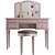 Brookland Metallic Silver Vanity Set 3D model small image 2