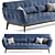 Contemporary Elegance: Roche Bobois Parcours Sofa 3D model small image 1