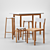 Happy Bar Stool Set - A2 Design 3D model small image 1