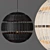 Montauk Rattan Pendant - Stylish and Versatile Lighting 3D model small image 6