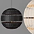 Montauk Rattan Pendant - Stylish and Versatile Lighting 3D model small image 12