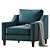 Modern Paidge Chair with Cushions 3D model small image 3