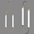 Elegant Vertical Ellipse Pendant 3D model small image 1