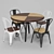 Modern Dining Table Set 3D model small image 1