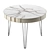 T05L Oak Cutting Circle: Stylish Table with Black Resin and Metal Legs 3D model small image 2