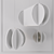 Modern Square Glass Chandelier 3D model small image 2