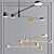 Elegant Black and Gold Toivola B Pendant Light 3D model small image 1