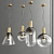 Elegant Glass Pendant Collection 3D model small image 3