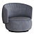 Modern Swivel Armchair: JANE by Piet Boon 3D model small image 1