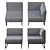 Richman Lounge Sofa: Elegant and Comfortable 3D model small image 1