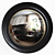 Elegant Black & Gold Convex Mirror 3D model small image 1