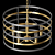 Elegant Metal Ring Chandelier 3D model small image 2