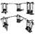 Black Cable Fitness Set 3D model small image 2