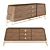 Bold Copper Retro Sideboard 3D model small image 1
