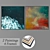 Modern Wall Art Set No. 1048 - 2 Paintings & 4 Frame Options 3D model small image 1