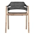Suite PL CU Armchair: Elegant Leather and Oak Wood Dining Chair 3D model small image 4