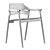 Suite PL CU Armchair: Elegant Leather and Oak Wood Dining Chair 3D model small image 5