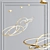 Adjustable LED Oval Rings Pendant 3D model small image 4