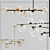Elegant Metallic Pendant Light 3D model small image 1