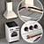 Zanussi Cooker Hood: Elegant Ivory & Bronze 3D model small image 5