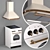 Zanussi Cooker Hood: Elegant Ivory & Bronze 3D model small image 7