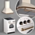 Zanussi Cooker Hood: Elegant Ivory & Bronze 3D model small image 9