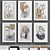 Abstract Line Art Picture Frames 3D model small image 1