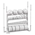 Sports Gear Organizer Rack 3D model small image 4