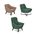 Belgian Modern Armchair with Elegant Design 3D model small image 5