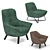 Belgian Modern Armchair with Elegant Design 3D model small image 6