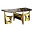 Hiquily Bronze Coffee Table 3D model small image 4