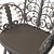 Elegant Victorian Wicker Chair 3D model small image 6