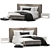 Elegant Minotti-inspired Bed 3D model small image 5