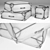 Phileas Luxury Floor Cushions 3D model small image 3