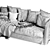 Elegant Singita Sofa 3D model small image 5