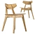 Modern Wooden Facet Chair 3D model small image 1