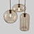 Elegant Amber 3-Plaf Isidore Lamp 3D model small image 2