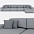 Minimalist Modular Sofa: DERK by Piet Boon 3D model small image 4