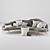 Modern Architectural Suit Sofa 3D model small image 3
