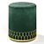 Velvet Wonder Poufs 3D model small image 2