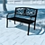 Elegant Carved Park Bench 3D model small image 1