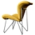 Decatur Accent Chair: Modern Style, Sturdy Metal Legs 3D model small image 3