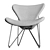 Decatur Accent Chair: Modern Style, Sturdy Metal Legs 3D model small image 4