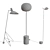 Modern Floor Lamp Set - JWDA, Peek, Tripod 3D model small image 2