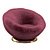 Plush Velvet Modern Armchair 3D model small image 4