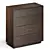 Elegant Walnut & Steel Chest 3D model small image 1