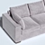 Origami Lion Corner Sofa in Microvelvet 3D model small image 3