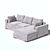 Origami Lion Corner Sofa in Microvelvet 3D model small image 6