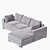 Origami Lion Corner Sofa in Microvelvet 3D model small image 15