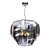 5-Light E27 Suspended Ceiling Chandelier. Graphite Glass Design. 3D model small image 1